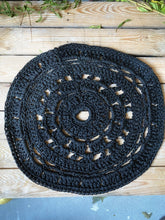Load image into Gallery viewer, Black Cat Crochet Rug