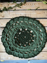 Load image into Gallery viewer, Moss Green Crochet Rug
