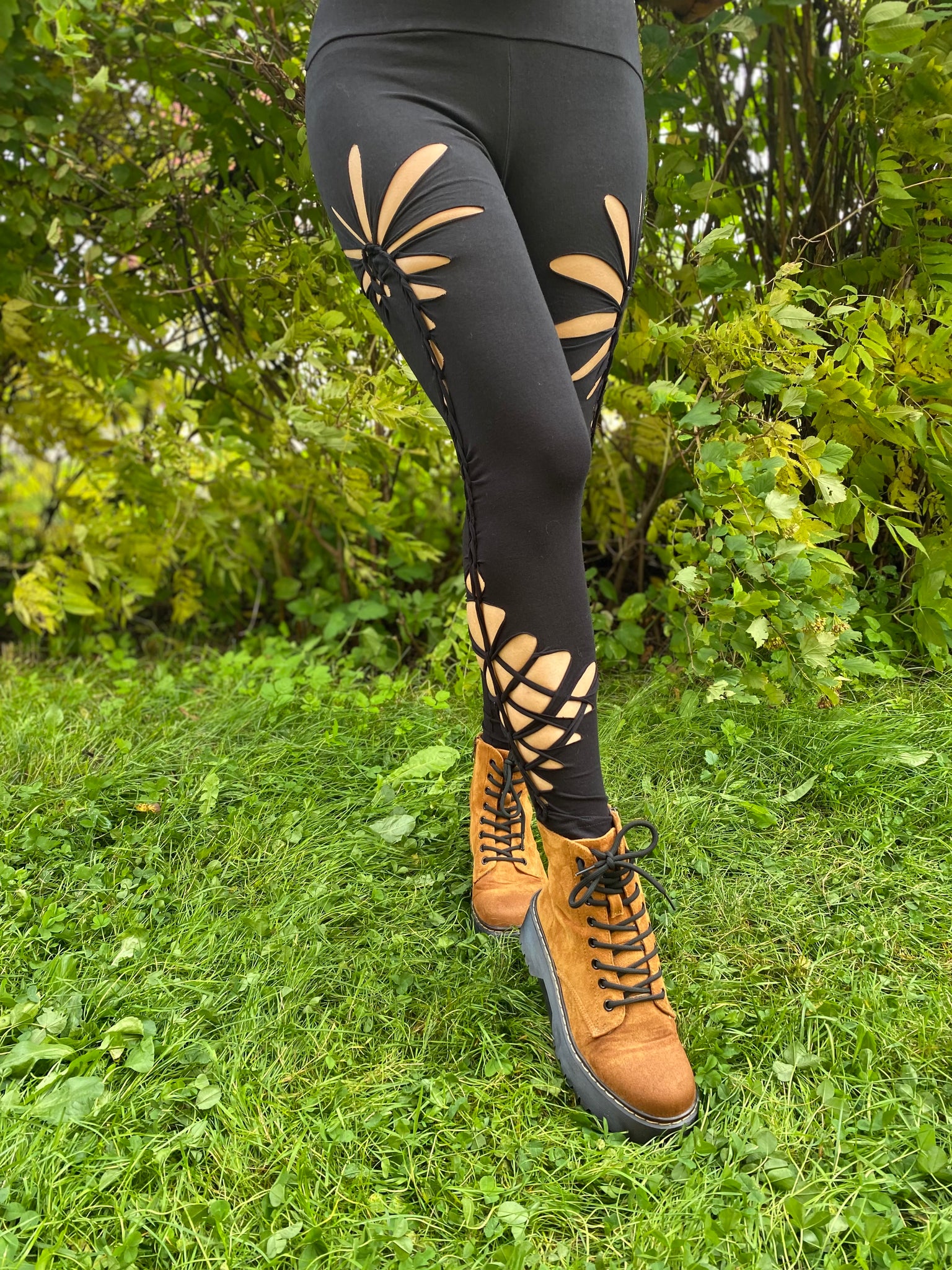 Handmade Slit Weave High Waisted Leggings Perfect For All Your Adventures –  House of Asterya